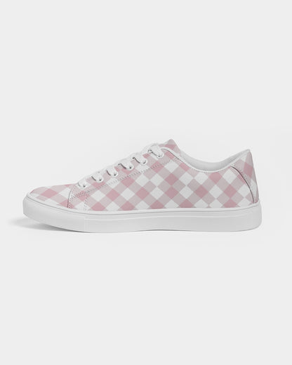 Baby Pink Handtooth Women's Faux-Leather Sneaker