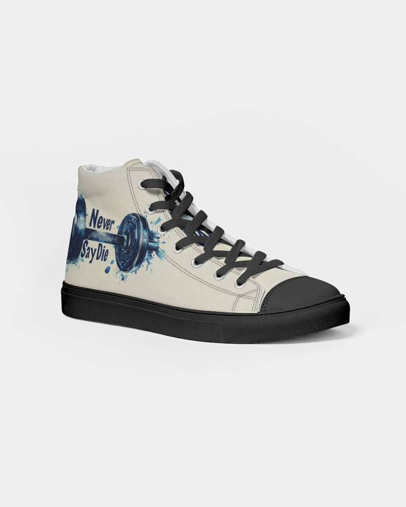 Never Say Die Men's Hightop Canvas Shoe