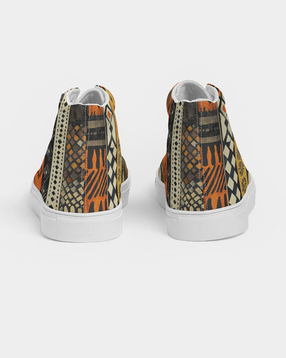 African Tribal Women's Hightop Canvas Shoe