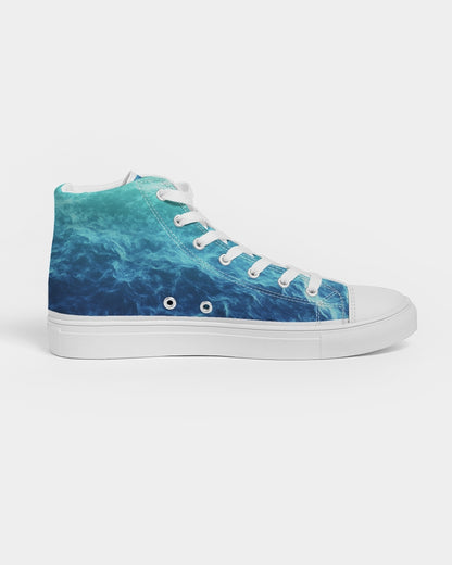 Ocean Theme Women's Hightop Canvas Shoe