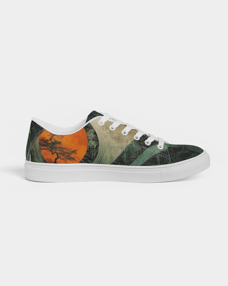 Ying Yang Theme Men's Faux-Leather Sneaker