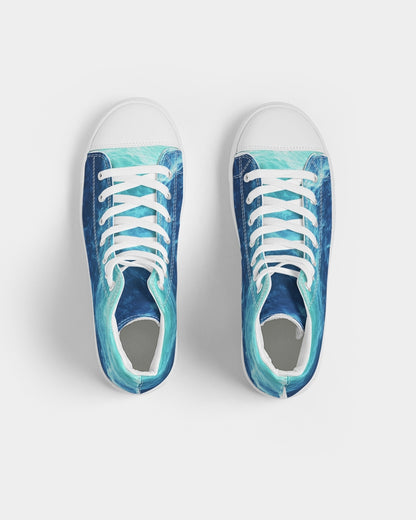 Ocean Theme Women's Hightop Canvas Shoe