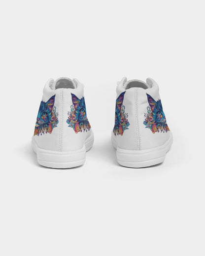 Mandala art Cat Kids Hightop Canvas Shoe