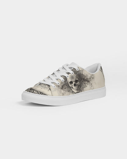 Mandala Skull Men's Faux-Leather Sneaker