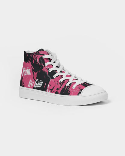 No Pain No Gain Women's Hightop Canvas Shoe