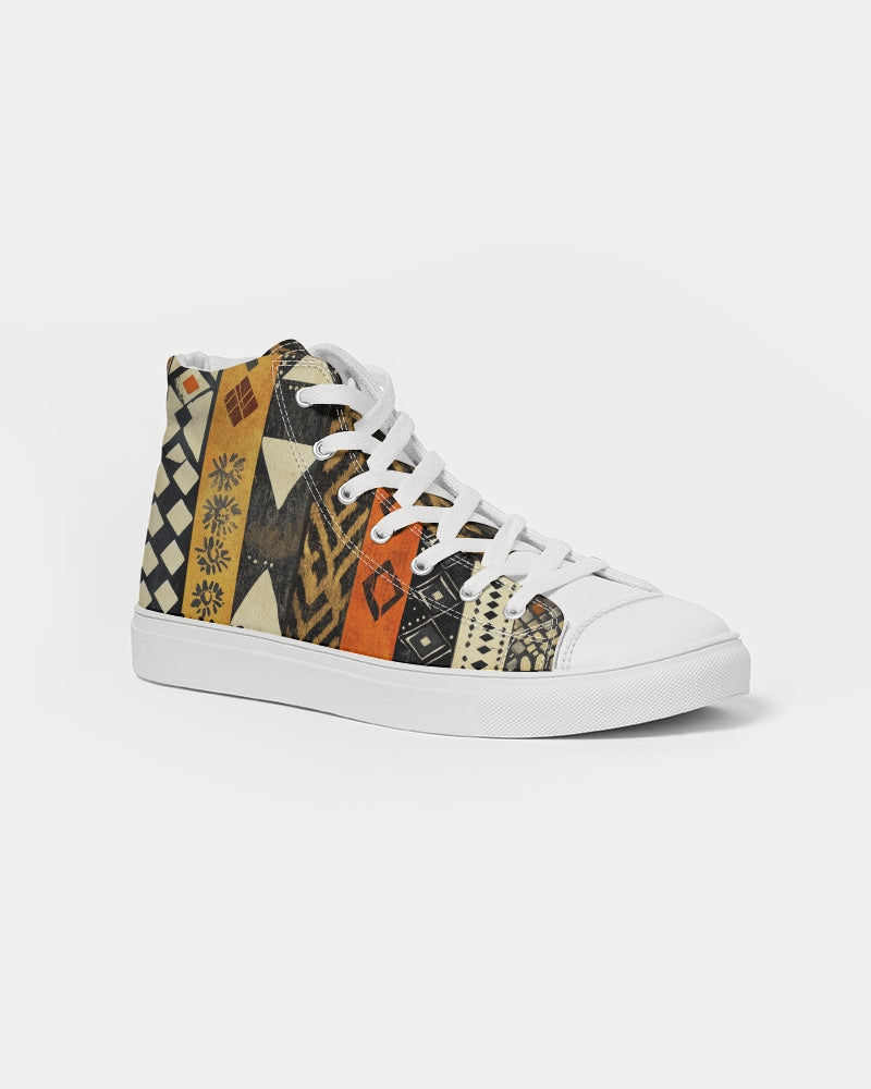 African Tribal Women's Hightop Canvas Shoe