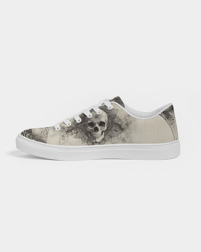 Mandala Skull Women's Faux-Leather Sneaker