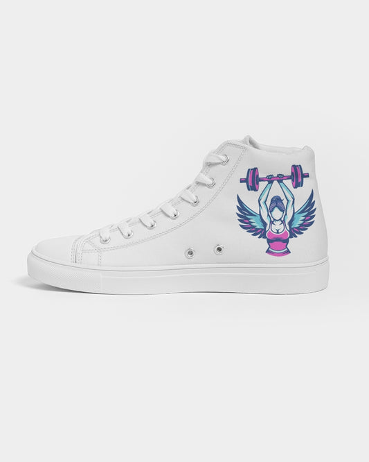 girl with wings Women's Hightop Canvas Shoe