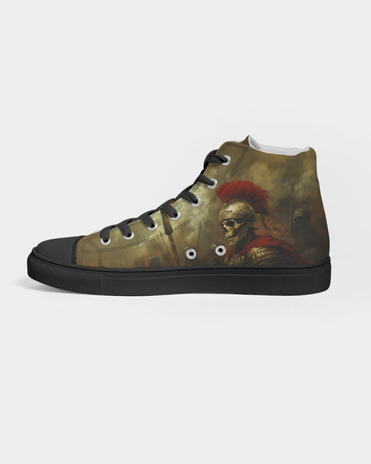 War of Skull Men's Hightop Canvas Shoe - Black