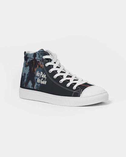 No pain No gain Men's Hightop Canvas Shoe