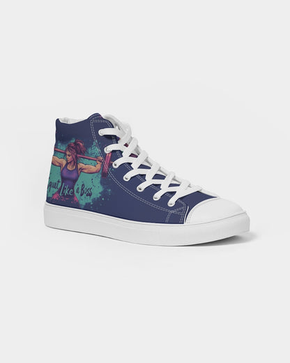 squat like a boss Women's Hightop Canvas Shoe