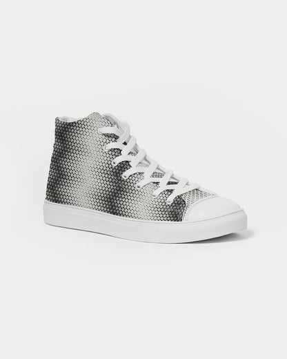 Black and White Shades Men's Hightop Canvas Shoe