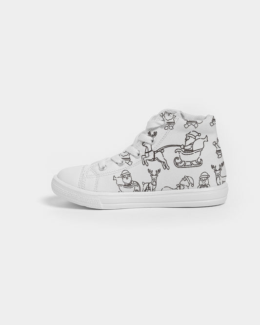 Christmas Elements Kids Hightop Canvas Shoe