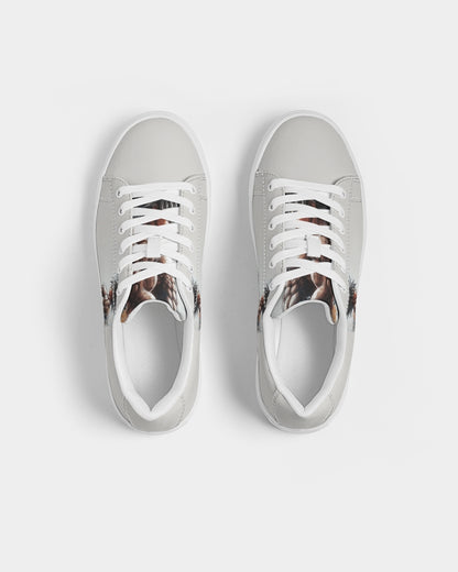 Goku with Intense look Men's Faux-Leather Sneaker