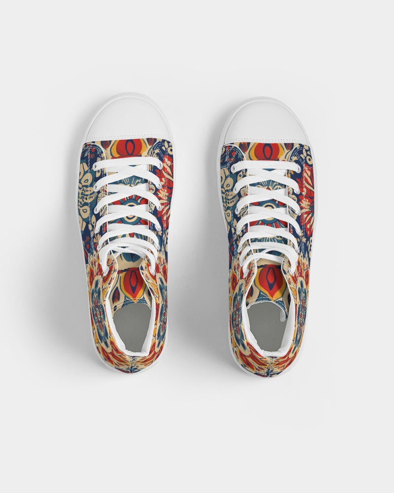 Indo Fusion Mandala Women's Hightop Canvas Shoe