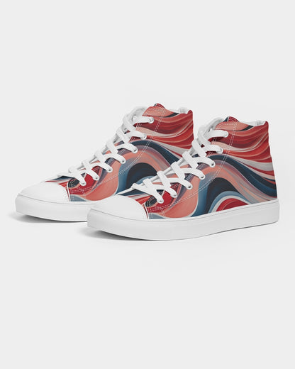 Waves of love Women's Hightop Canvas Shoe