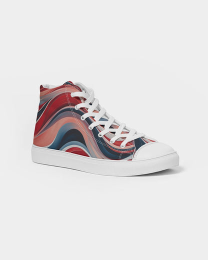 Waves of love Women's Hightop Canvas Shoe