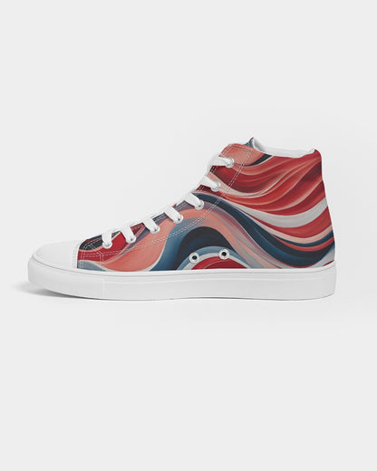 Waves of love Women's Hightop Canvas Shoe