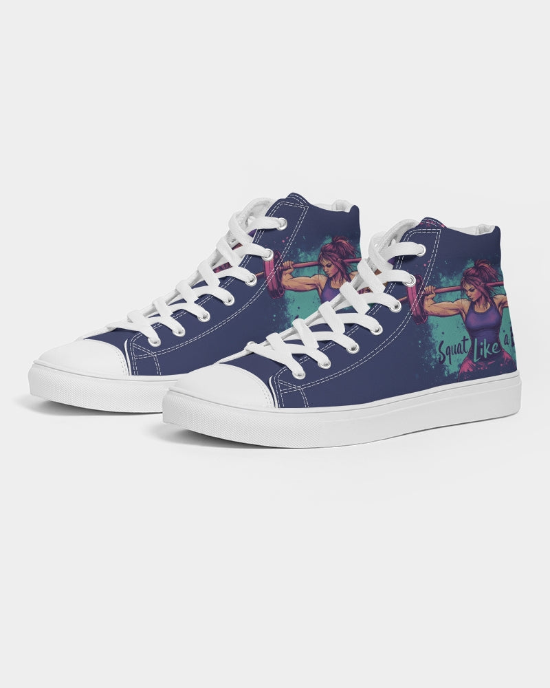 squat like a boss Women's Hightop Canvas Shoe