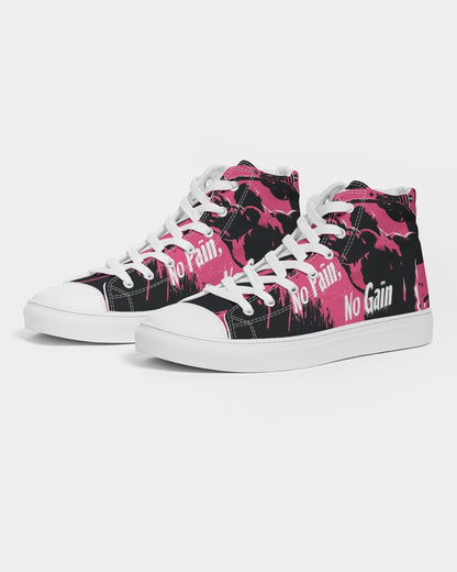 No Pain No Gain Women's Hightop Canvas Shoe