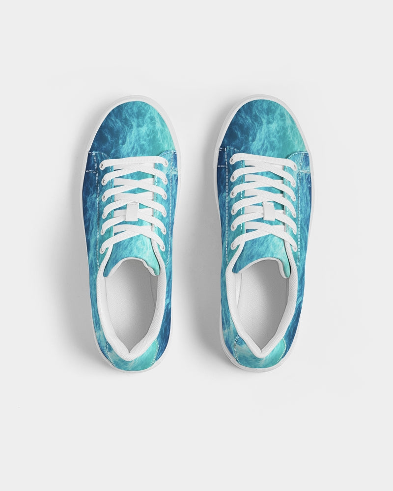 Ocean Theme Women's Faux-Leather Sneaker