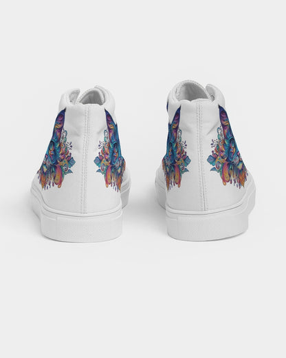 Mandala art Cat Women's Hightop Canvas Shoe