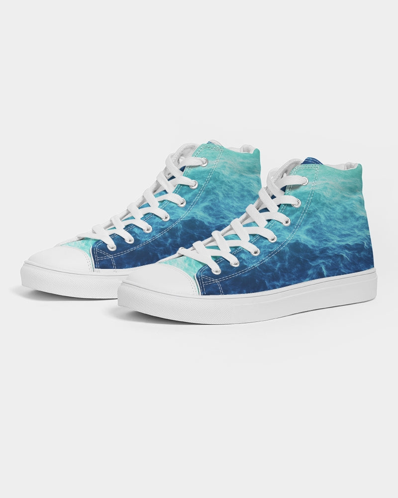 Ocean Theme Women's Hightop Canvas Shoe