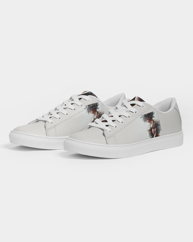 Goku with Intense look Men's Faux-Leather Sneaker