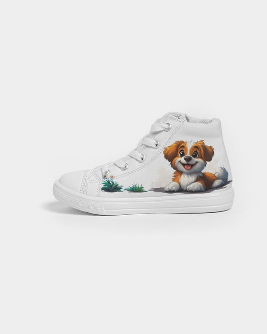 Cutie Puppy Kids Hightop Canvas Shoe