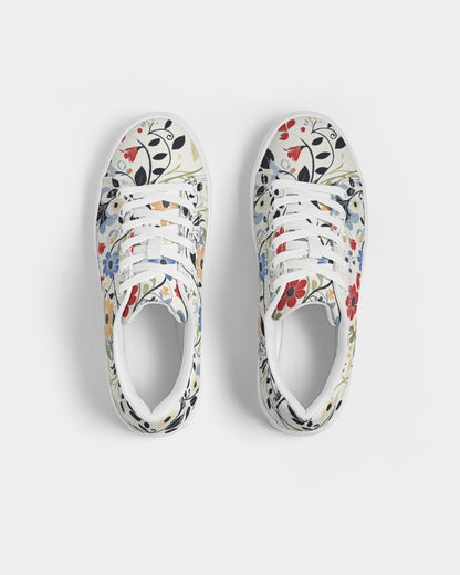 Scandinavian Folk Art Women's Faux-Leather Sneaker