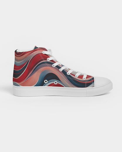 Waves of love Women's Hightop Canvas Shoe