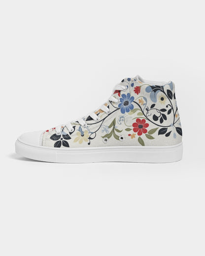 Scandinavian Folk Art Women's Hightop Canvas Shoe