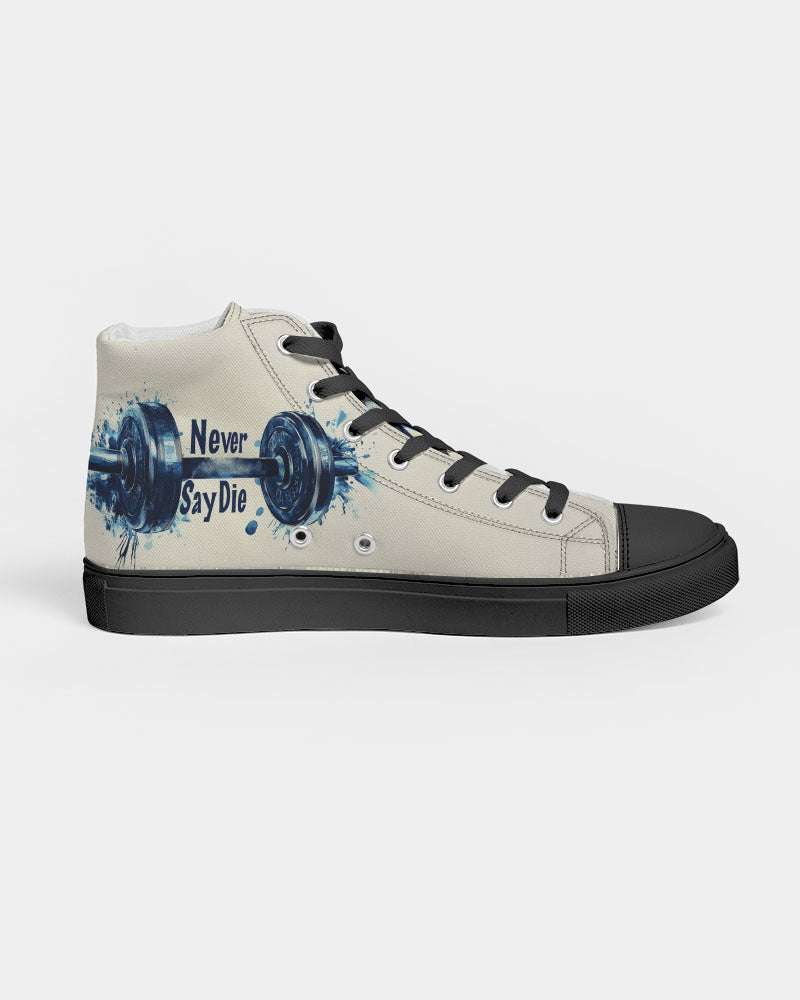 Never Say Die Men's Hightop Canvas Shoe