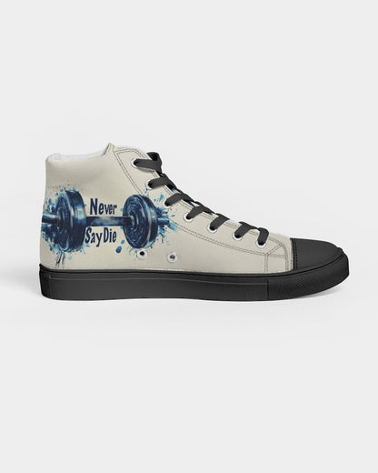 Never Say Die Men's Hightop Canvas Shoe