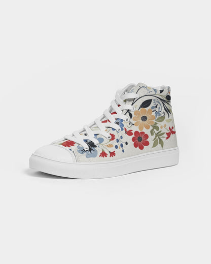 Scandinavian Folk Art Women's Hightop Canvas Shoe